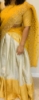 Picture of Cream and yellow color half saree